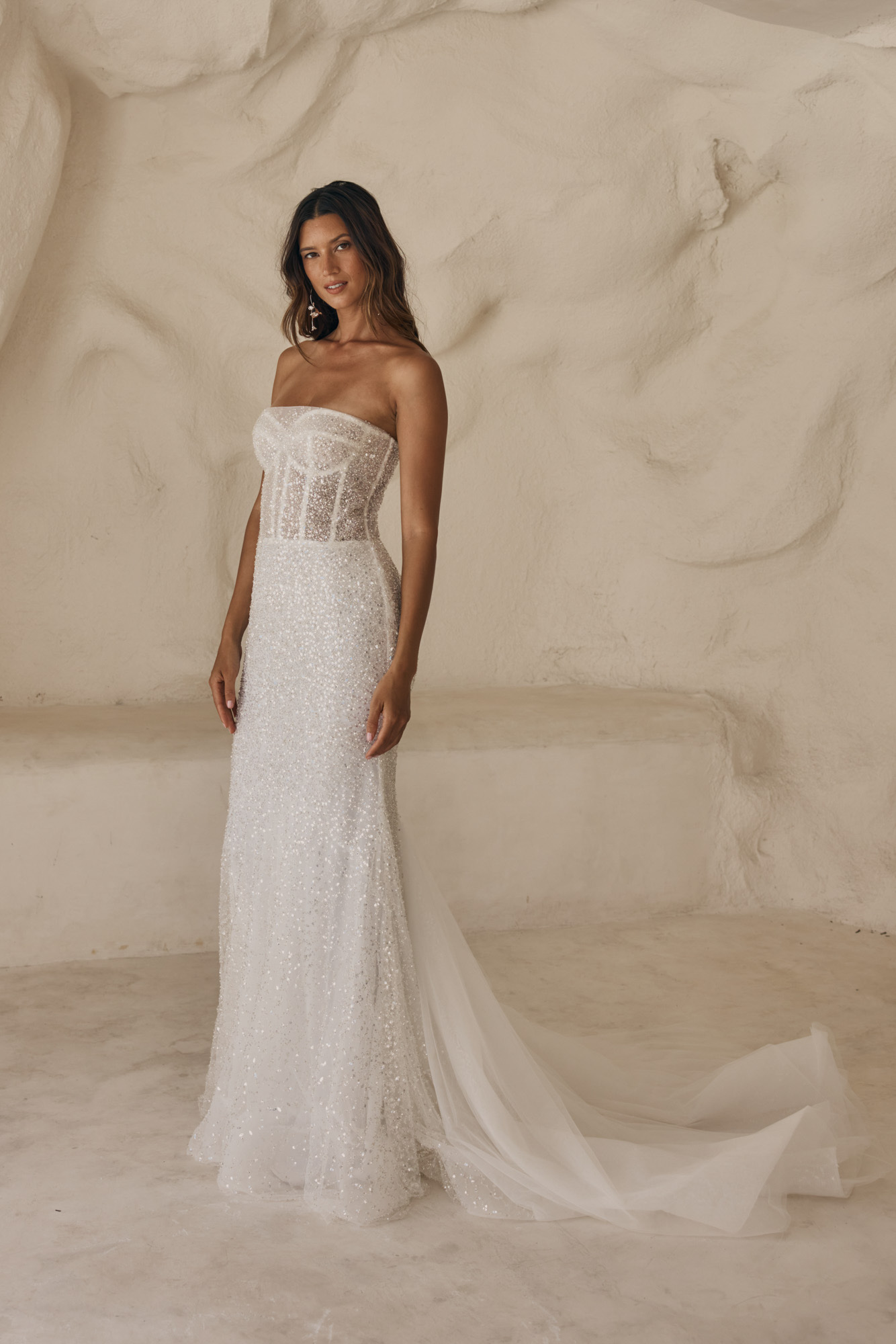 Elegant A-line V Neck Lace Beach Wedding Dresses Bridal Gown – Pgmdress