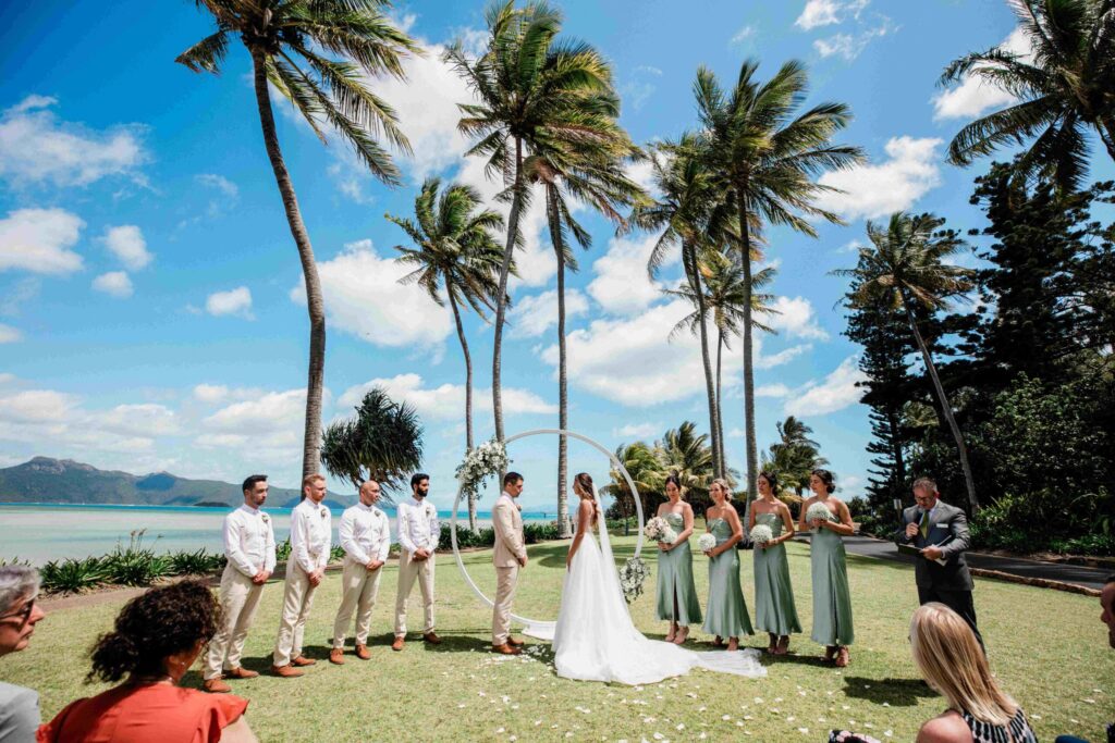 Real Wedding - Arthur and Gabby - Intercontinental Hayman Island by Timeless images by Vanessa - ceremony by the beach