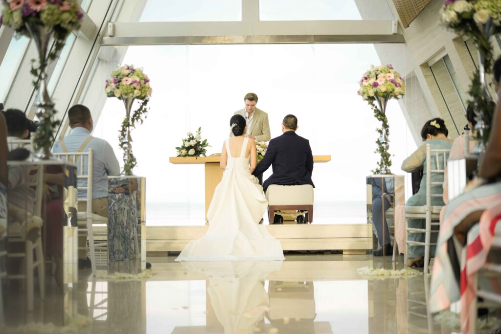 Real Wedding - Conrad Bali - Tressabel and Yovan - wedding ceremony inside the chapel