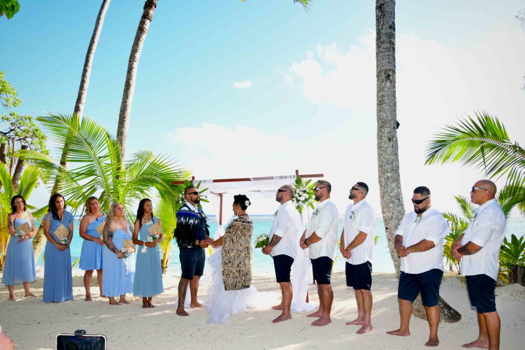 Real Wedding - The Rarotongan - Chelsea & Jozza - wedding ceremony by the beach